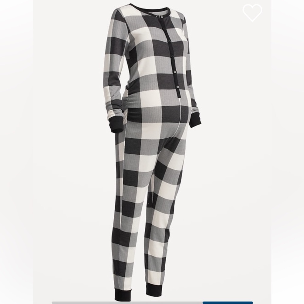 Maternity cotton thermal pajamas 1 piece